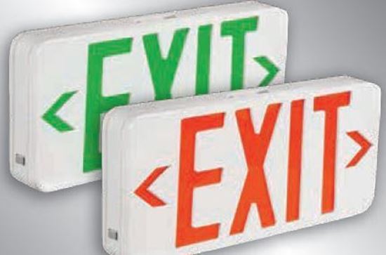 Exit Signs LED GREEN 1 or 2 SIDED with BATTERY BACKUP