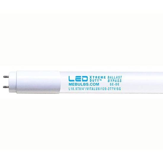 LED Bulbs Tubes - 4ft T8 High Brightness Ballast-Bypass Glass L18.5T8 VITALUX™ 9YR (RETROFIT FLUORESCENT)