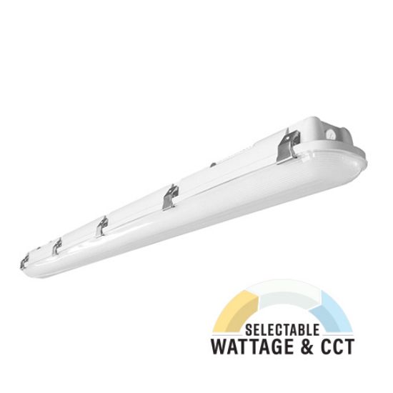 LED Indoor Outdoor Vapor Tight 4 Foot Spec-Select™ with ISO 38-46-54w 35-41-50K 5yr
