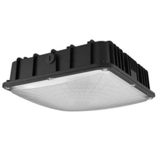 LED Indoor Outdoor Canopy/Ceiling Light 75W 5000K BLK 120-277V Light Commercial 5yr