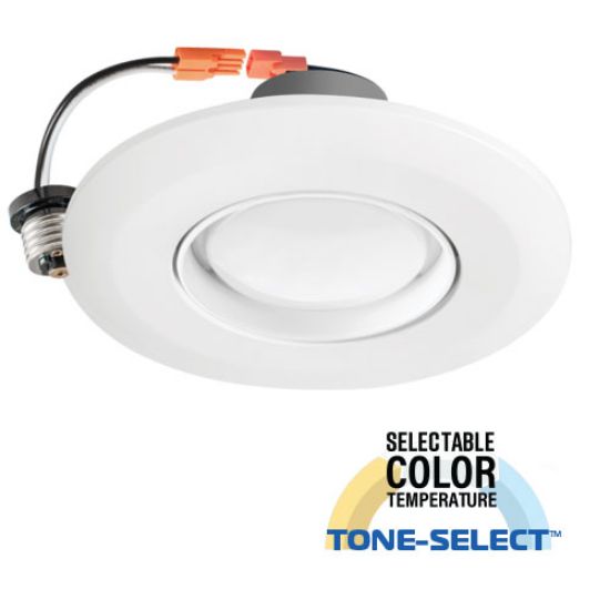 LED 6” TONE-SELECT™ Retrofit Eyeball Can - 15W  50/40/35/30/27K - COMMERCIAL DUTY 5 Year Warranty